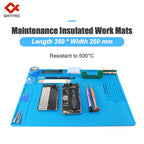 S-140-USA Warehouse Heat Resistant Silicone Soldering Mat Anti-static Insulation Work Pad For Phone Laptop Electronic Repair Maintenance Platform