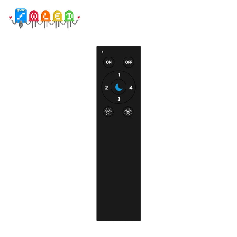 DOMRAEM Addressable WLED WiFi LED Remote Control - ESP-NOW 30M Range, Low-Power, 4-Scene Memory, App-Free Control,RGB IC Control