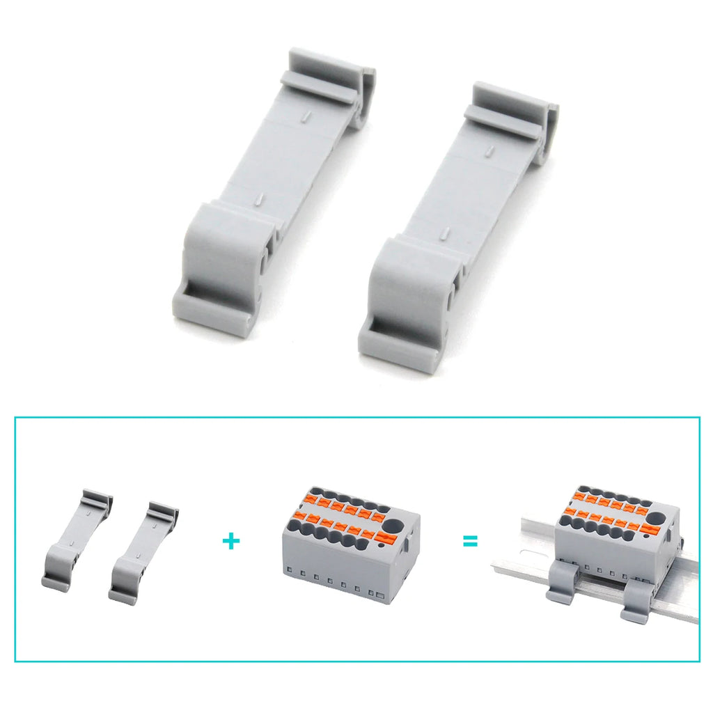 1PCS Wire Electrical Connectors PTFIX 2.5mm Wire Merging And Branching Device Push-in Terminal Block Connector Mount On Din Rail