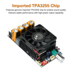 DC 18-50V ZK-3002 2G Second-Generation Upgraded Pure Post Amplifier Board 300W+300W Dual Channel Mono Amplifier Chip TPA3255