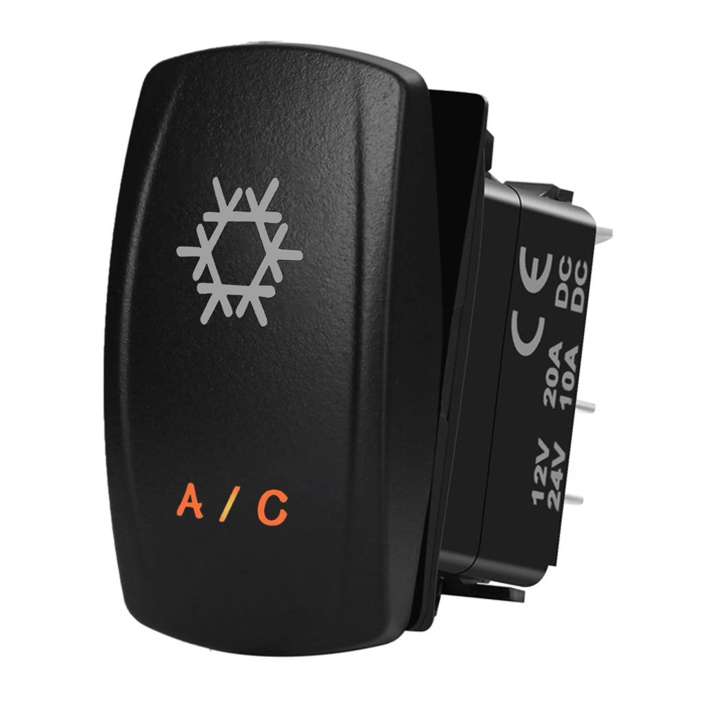 12V-24V Orange Led Rocker Switch Waterproof 20A Amber Light SPST DPDT Toggle Key for Car Boat ATV Camper Motorhome Auto Machine