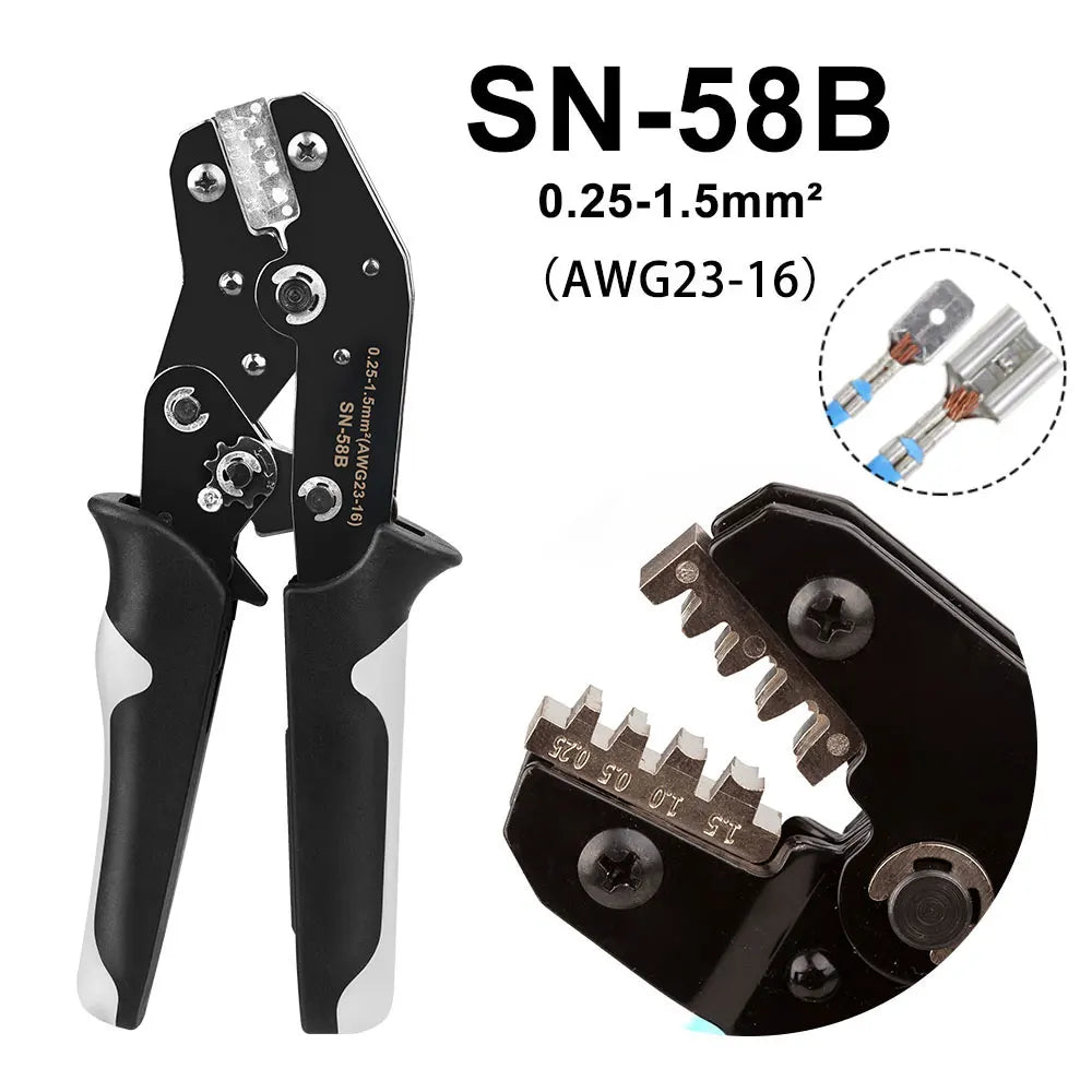 SN-2549 Ratcheting Crimping Plier for PH2.0/XH2.54/2.54/2.8/3.0/3.96/4.8/KF2510/JST Terminal Dupont Connectors Crimper Tool