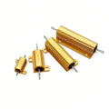 2PCS 10W 25W 50W 100W Aluminum Power Metal Shell Case Wirewound Resistor 0.1R 0.2 0.5 1K 2 3 4 5 6 8 10 12 15 20 30 50ohm RX24