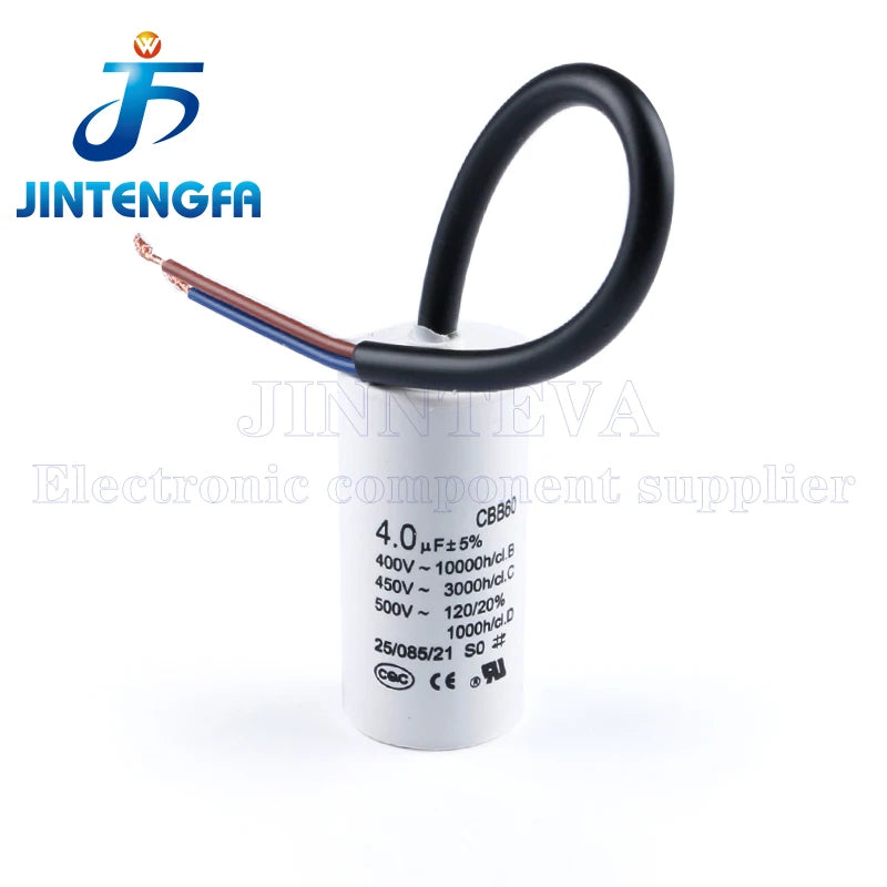 CBB60 450V AC Washing Machine Motor Starting Capacitor 4UF 6UF 8UF 10UF 12UF 16UF 20UF 25UF 30UF 40UF 45UF 50UF 60UF 70UF 80UF