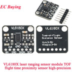 1-10Pcs VL53L0X V2 VL53L1X VL53L3CX VL53L4CD VL6180X  VL53L8CX VL53L7CX Time-of-Flight ToF Laser Ranging Sensor Module IIC