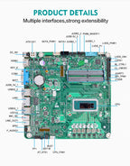 for X86 Industrial Motherboard Vending Machine 12th Gen I5-12450H 1 LAN 1 COM 2 DDR4 1 HD VGA DP LVDS eDP Mini ITX