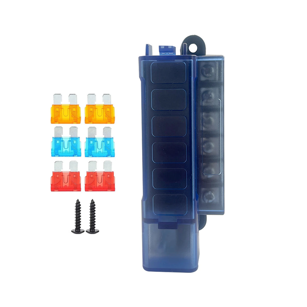 4/6/8 Ways Circuit Fuse Block #5045 ST Blade Fuse Box with Cover for Car Boat Marine