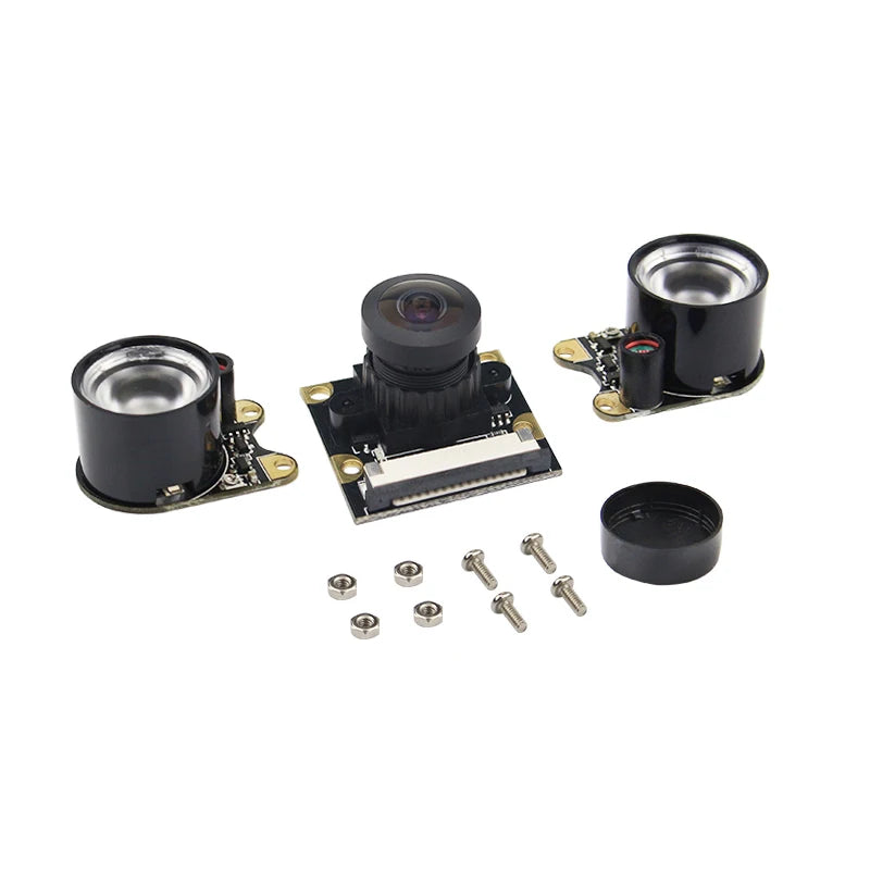 Raspberry Pi Night Vision Camera with 2 Infrared Light 5MP OV5647 Webcam 75 175 IR-CUT Camera for Raspberry Pi 4B 3B+ 3B Zero