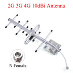 10dBi Outdoor Yagi Antenna 698-2700MHz For 2G 3G 4G LTE N Female Connector RG58 Coaxial Cable With SMA Male Extension Cable