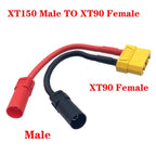 AS150 XT150 Male/Female To XT60 XT90 Plug DC Power Conversion Cable Connector 12AWG 10cm Silicone Wire Suitable for RC Batteries