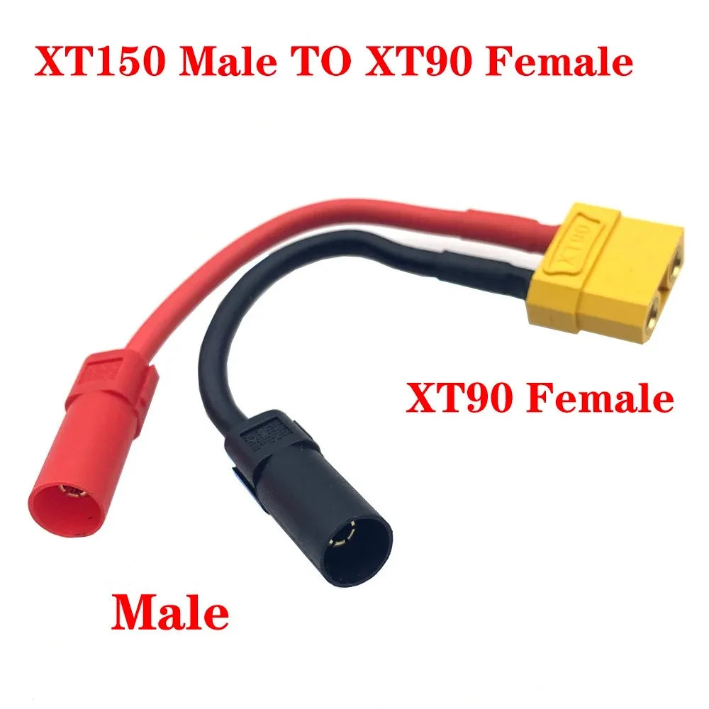 AS150 XT150 Male/Female To XT60 XT90 Plug DC Power Conversion Cable Connector 12AWG 10cm Silicone Wire Suitable for RC Batteries