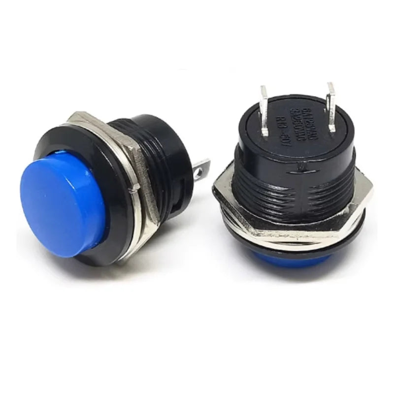 6PCS R13-507 Momentary Push Button Switch 16mm 6 Colors Self Reset Round Switch For Industrial Control Equipment