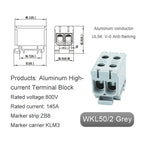 Aluminum Power Distribution Block WKL 50/95/150/240 mm² Cable Connector Din Rail Terminal Block Box WKL50/WKL95/WKL150/WKL240