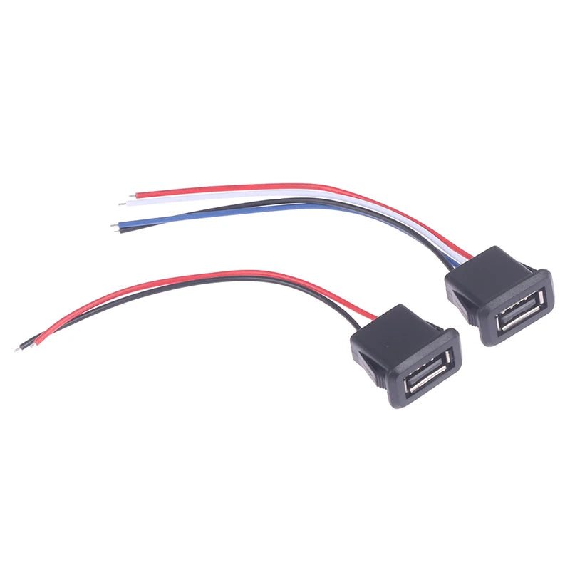 Wholesale USB 2.0 Female Power Jack USB2.0 Charging Port Connector With Cable Charger Socket