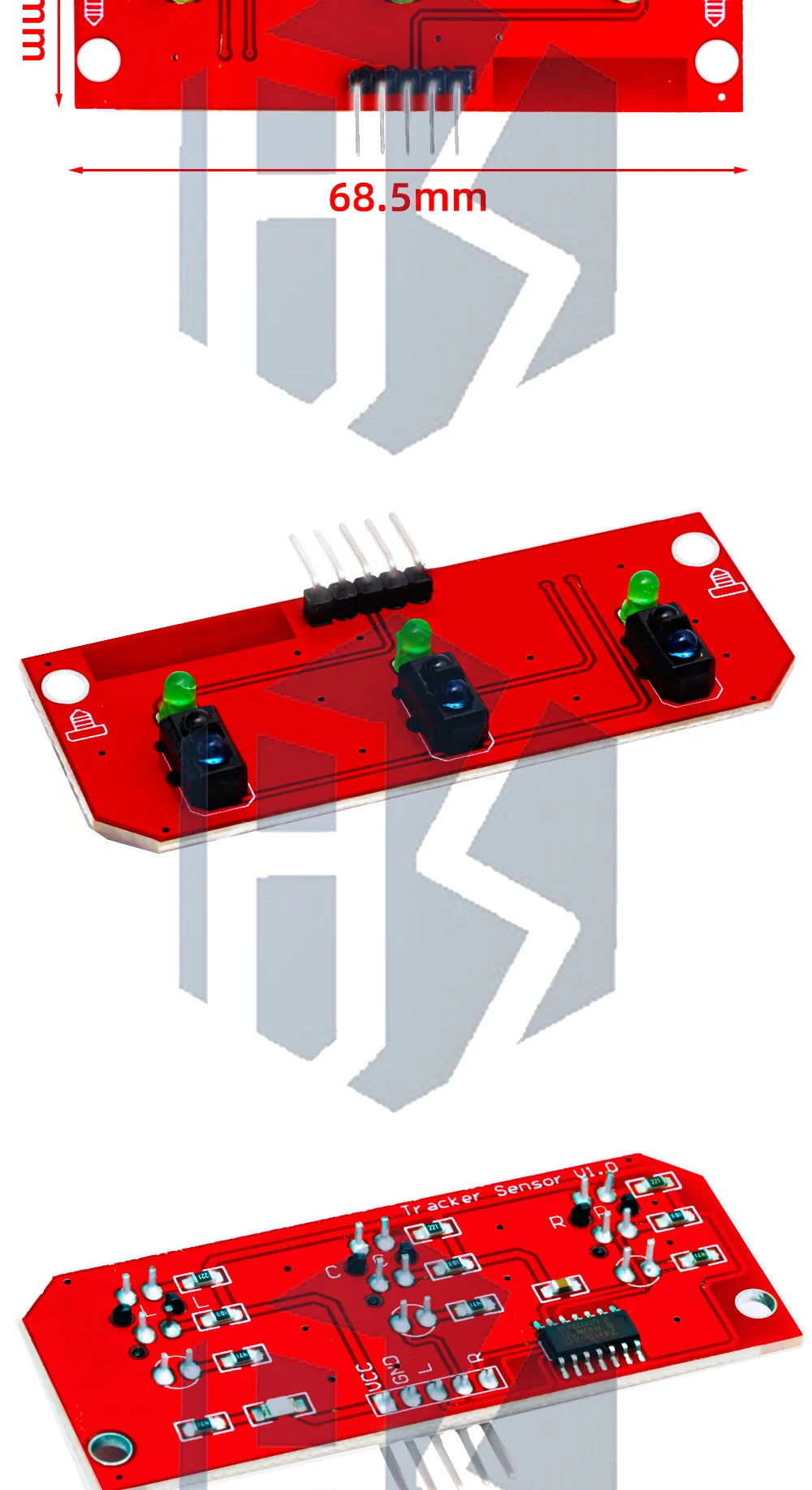 TCRT5000 3/5-Channel Photoelectric IR Detector Module: for Arduino-Compatible for Line Tracking & Obstacle Avoidance