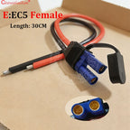ChengHaoRan 1Set Weldable EC5 Model Aircraft Plug Male  Female Plug 15/30/50/100cm Extension Cord High Current  Plug