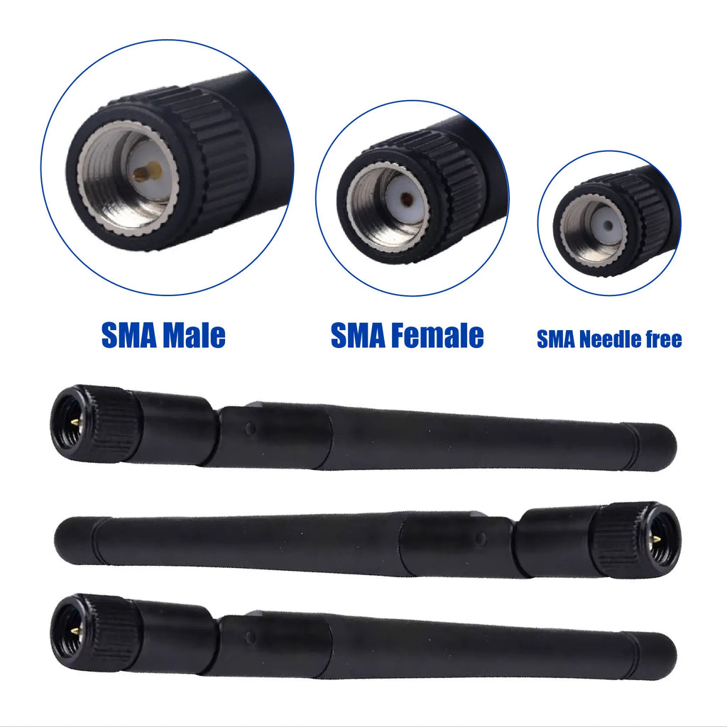 2pcs 2.4G 3DB Bluetooth Wifi Security Monitoring Security Module Routing Network Card Small Folding Glue Stick Antenna