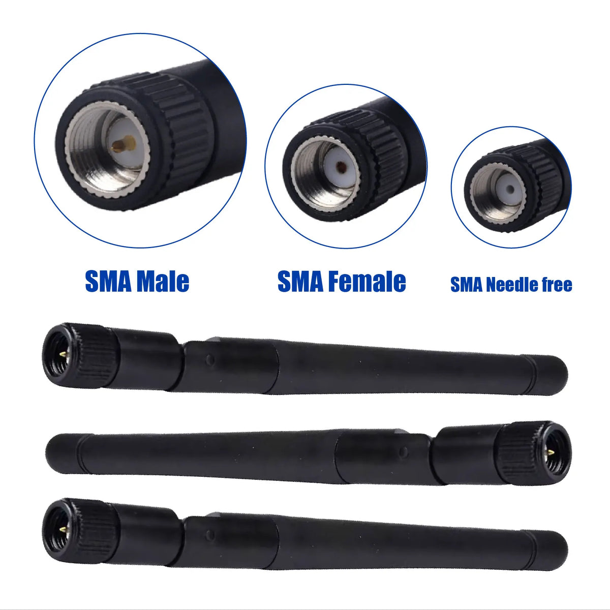 2pcs 2.4G 3DB Bluetooth Wifi Security Monitoring Security Module Routing Network Card Small Folding Glue Stick Antenna