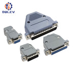 DB15 DB25 DB9 DB37 Parallel Serial Port Fmale/Male Solder Connector+Plastic Assemble Shell Cover 37 9 15PIN VGA Adapter