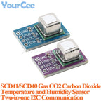 10pcs/1pc SCD40 SCD41 Gas Air Sensor Detect CO2 Carbon Dioxide Temperature and Humidity Two-in-one Module I2C II2 Communication