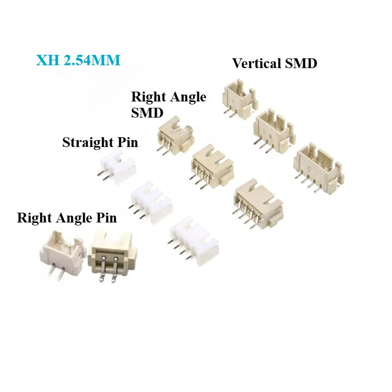 50pcs MX1.25 SH1.0 ZH1.5 PH2.0 XH2.54 VH3.96mm Straight DIP Right Angle Vertical SMT Horizontal SMD Male Wafer Connector