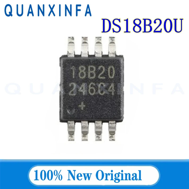 5PCS DS18B20 Temperature Sensor Thermometer 18B20 TO-92 DS18B20U MSOP-8 DS18B20Z SOP8