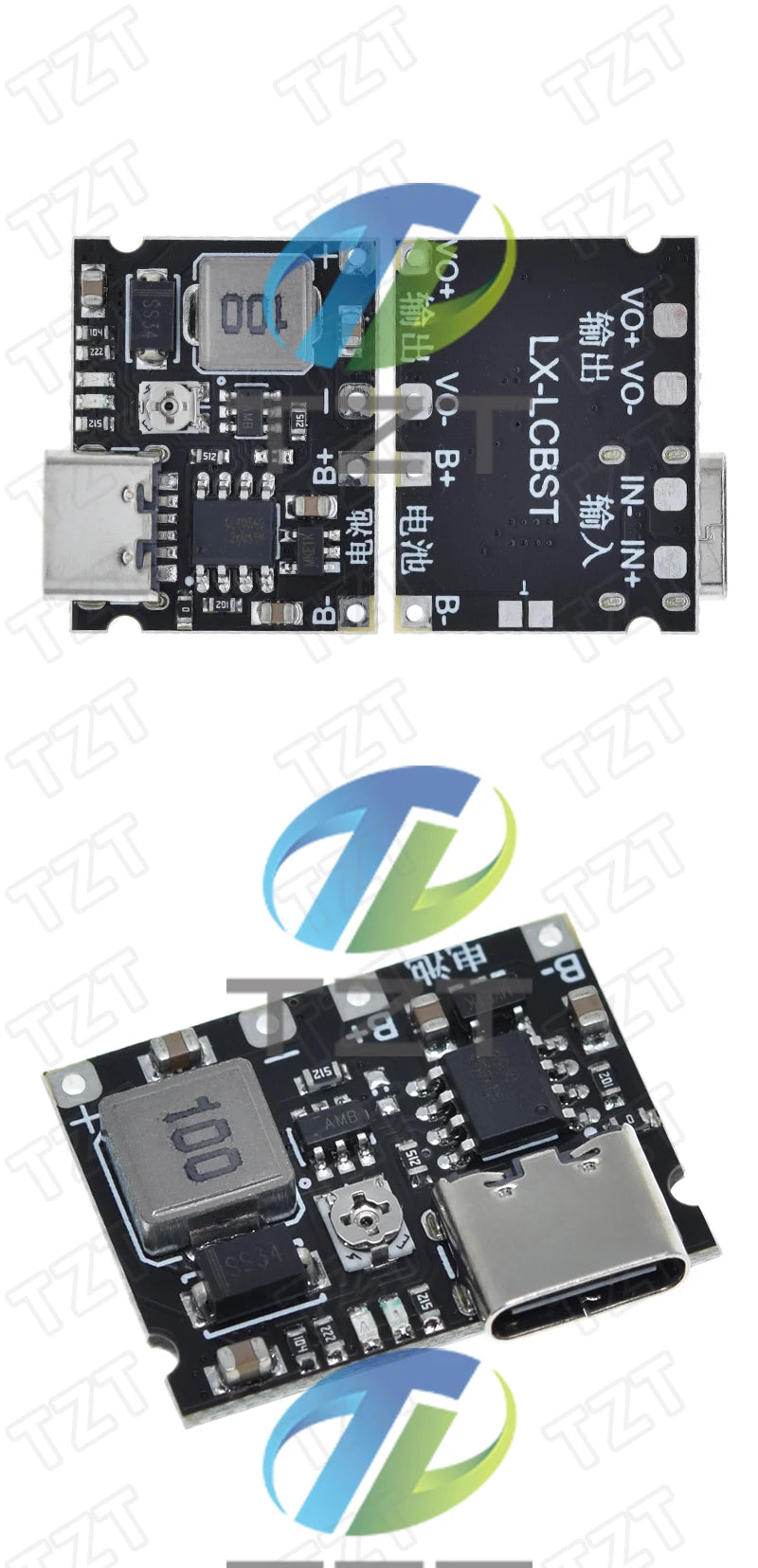 1/2/5PCSType-C USB Lithium Li-ion 18650 3.7V 4.2V Battery Charger Board DC-DC Step Up Boost Module TP4056 DIY Kit Parts