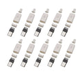 10Pcs Micro USB 5 Pin Soldering Type Male Plug Connector 5P MicroUSB Tail Charging Socket DIY Repair Plugs 4 in 1 Black White