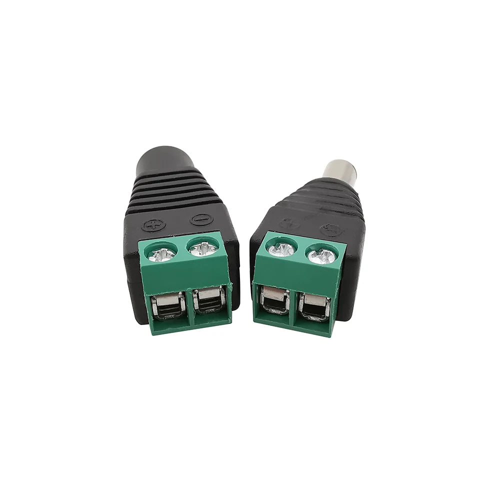 5/10Pcs 5.5 x 2.1mm 5.5 x 2.5mm DC Power Male Female Plug Jack Connector Adapter For 3528 5050 LED Strip Light Camera