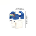 RJ45 Cat6/5e/6A Slim Profile Keystone Jack 90-Degree Ethernet Punch Down Keystone Jack Compatible Patch Panel and Wall Plate