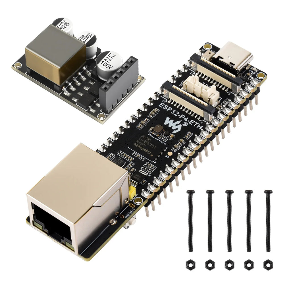 Waveshare ESP32-P4-ETH High-Performance Development Board, Based On ESP32-P4, With 100 Mbps RJ45 Ethernet Port