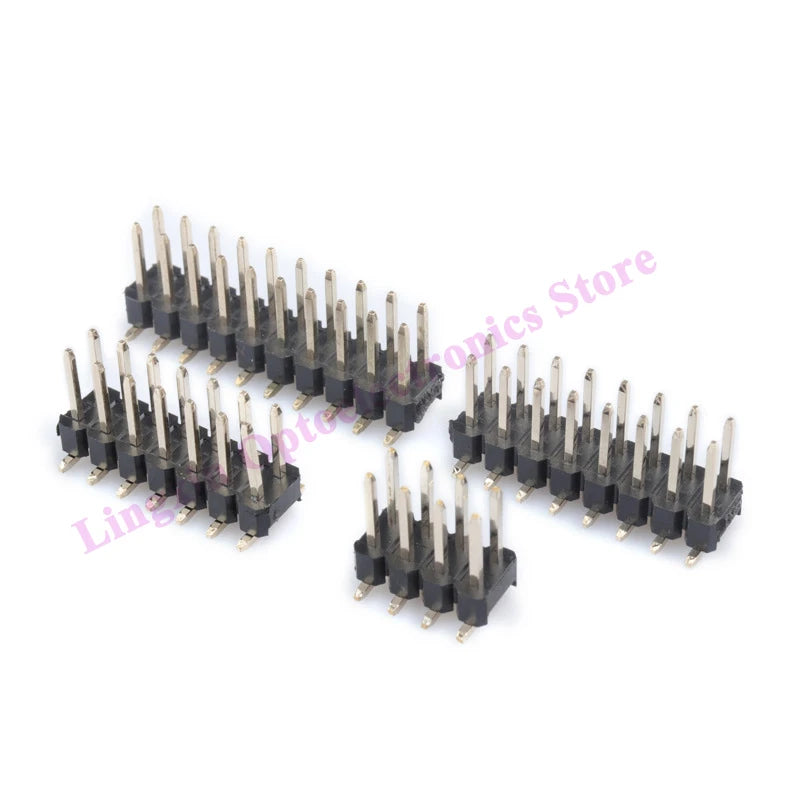 10Pcs 2.54mmPitch SMD SMT Double Row Male PIN Header 2*2/3/4/5/6/7/8/10/12/15/20/30/40 PIN Strip Connector