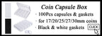 10Pcs Clear Collection Coin Holder Capsule with Display Stand and Gasket 17/20/25/27/30/33/38/40mm Coins Storage Organizer Box