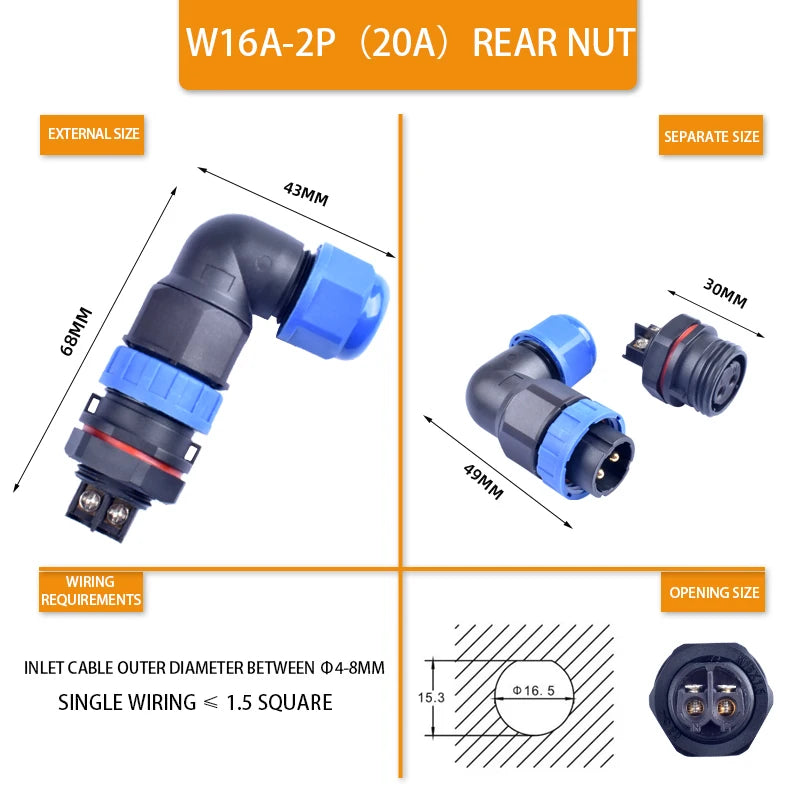 IP68 Waterproof Male Female Electrical Connector LD Series2/3/4/5/6/7/9-Pin Panel-Mount Screw Wire Cable Aviation Plug Connector