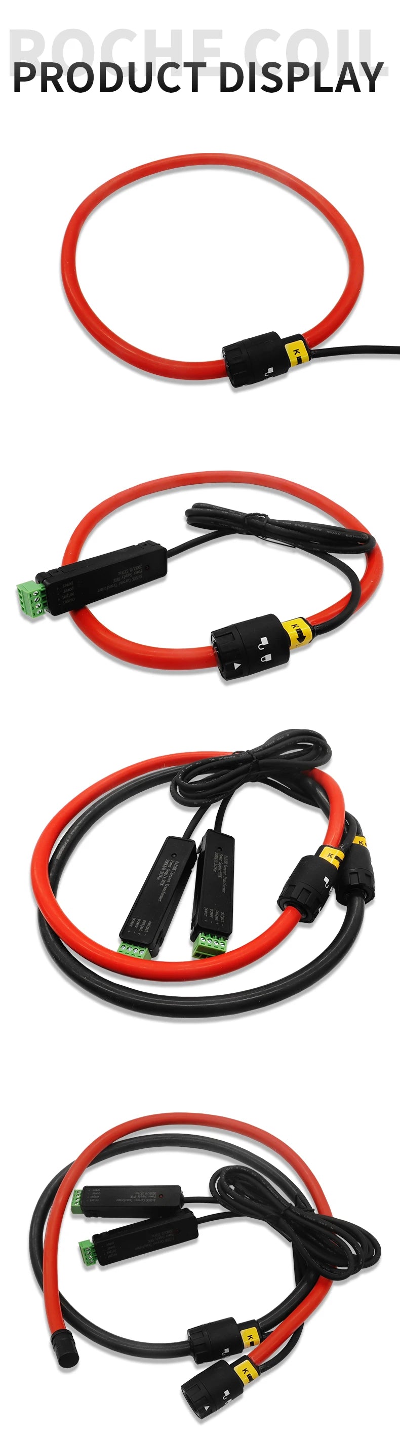 Current sensor coil/flexible Rogowski coil 10A-200kA, output 0.33v /0.5v /1A/4-20mA