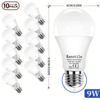 5/10 PACK 9W 12W Motion Sensor LED Bulbs E27 AC 80-265V Auto Dusk ON Dawn OFF Cold Warm Light for Garden Porch Outdoor Lighting