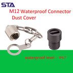 5Pcs M12 Connector Dust Cover M12 Inner Thread Outer Thread Plastic Metal Waterproof Cover IP67 Plug Protection Cover