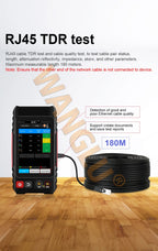 WANGLU All-in-One PoE Network Cable Tester, RJ45 TDR Test, PoE Detector, Digital multimeter & Fiber OPM/VFL/Level Meter LT-600T