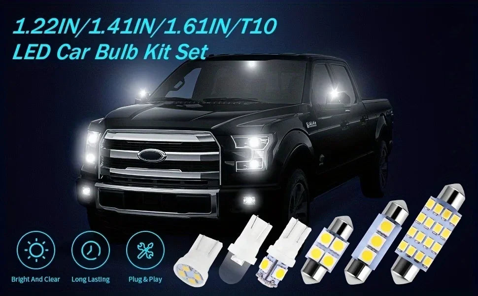 42Pcs T10 5050 Car LED Light Bulb Interior Dome Trunk License Plate Lamps Kit White for Bmw E53 E60 E90 LED Lamp