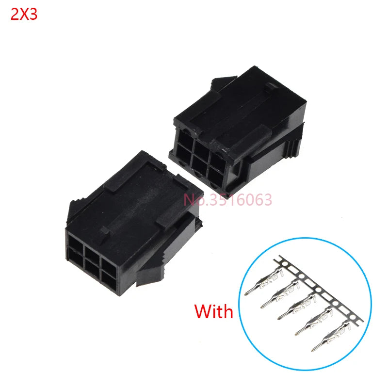 10sets Female MX3.0 3.0mm Pitch Micro-Fit 3.0 Connector Housing 2*1/2/3/4/5/6/8/10/12 Pin shell Terminal Molex 43020 2P/3P/4P/5P