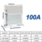 10A 25A 40A 60A 80A 100A Single Phase Slim SSR Solid State Relay With Heat Sink Industrial Relay DIN Rail Mount