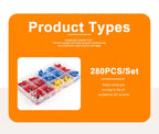 280PCS Wire Connector Kit Male Female Insulated Terminals Cold Crimp Terminals Assorted Crimp Terminals Spade