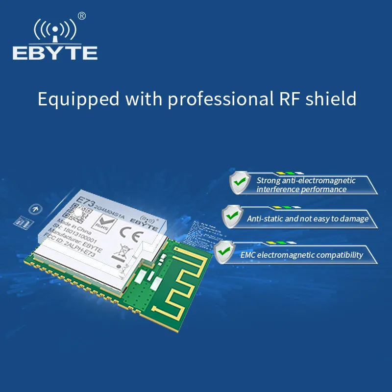 nRF52840 nRF52833 Zigbee BLE5.1/5.0 Wireless Module CDEBYTE BLE Mesh Low Power Consumption Small Size SMD BLE Module