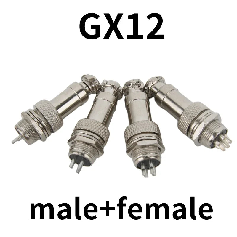 GX12 GX16 GX20 2/3/4/5/6/7/8/9/10 Pin Male Female Butting Wire Cable Circular Aviation Socket Plug Panel Connector Dropshipping