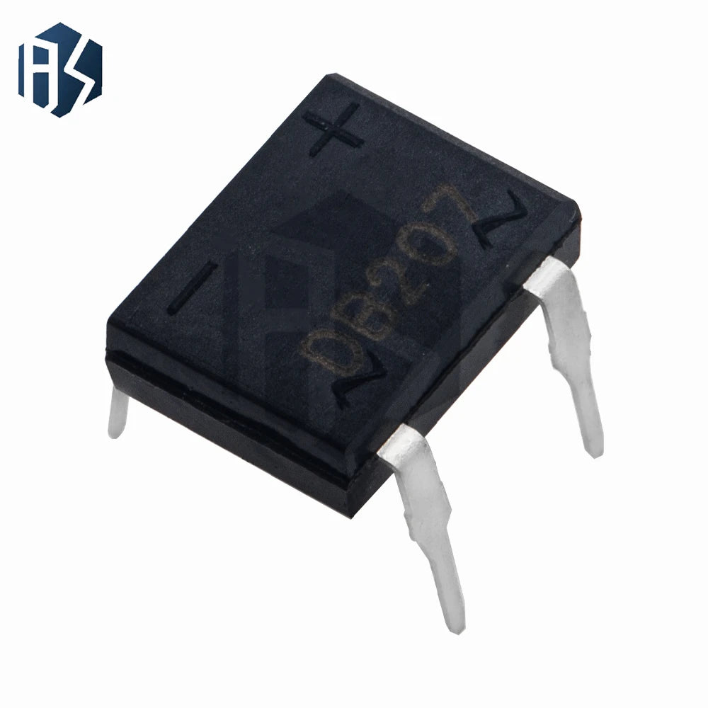 10pcs/lot diode bridge retifica DB207 DIP-4 DB207S DIP4 2A 1000V power diode rectifier 1000v electronic components