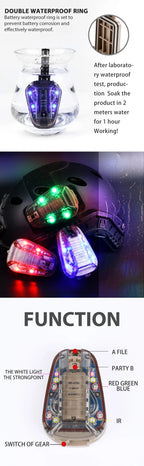 WADSN HEL STAR 6 GEN3 Airsoft Sport Helmet Light Blue Green Red IR Strobe Waterproof Outdoor Survival Safety Signal Flash LAMP