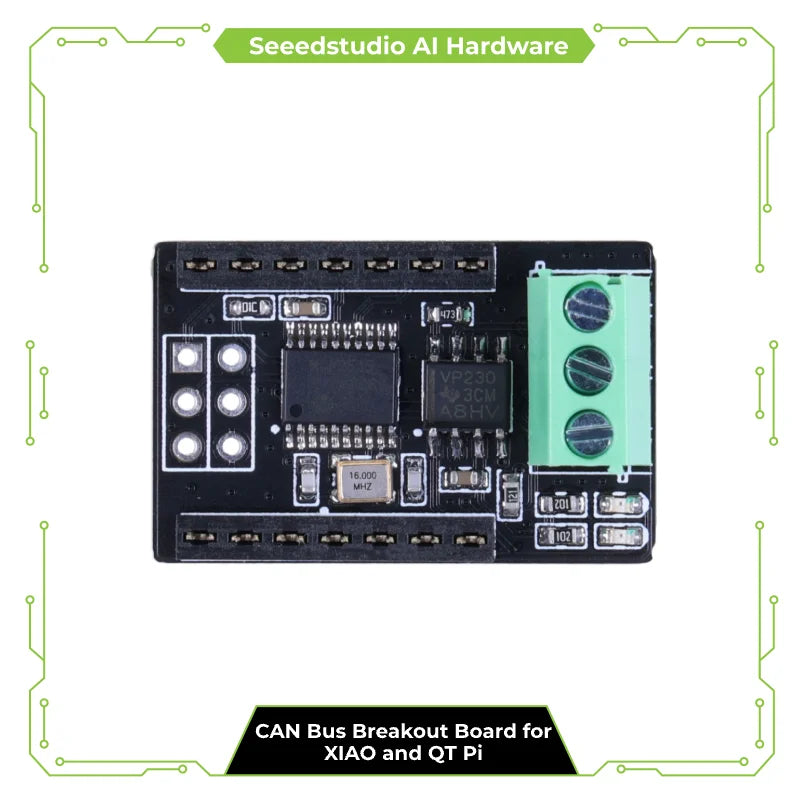 CAN Bus Breakout Board for XIAO and QT Py, MCP2515 controller, SN65HVD230 transceiver chip