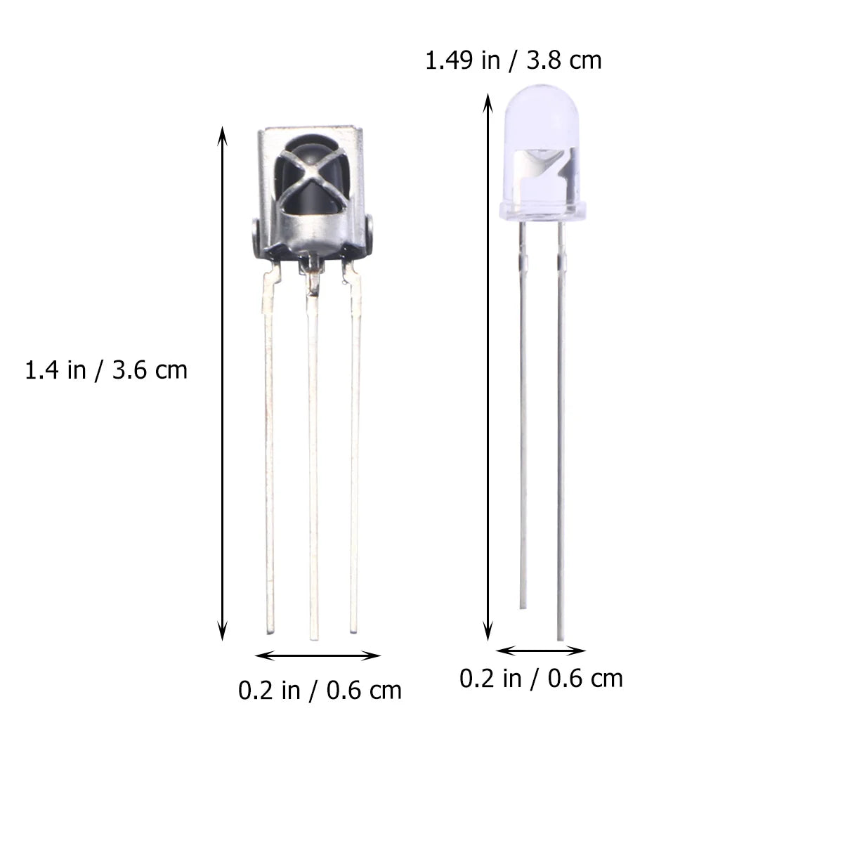 5Pairs Infrared Diode Ir LED Emitter Receiver Durable Kit for Household Appliances Air Conditioning Fan Remote