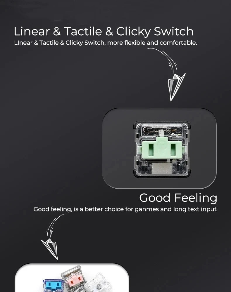 Kailh Low Profile Choc Switch 1350 Chocolate Keyboard Switch Clicky Tactile Linear Multicolor Switch Mechanical Keyboard Laptop