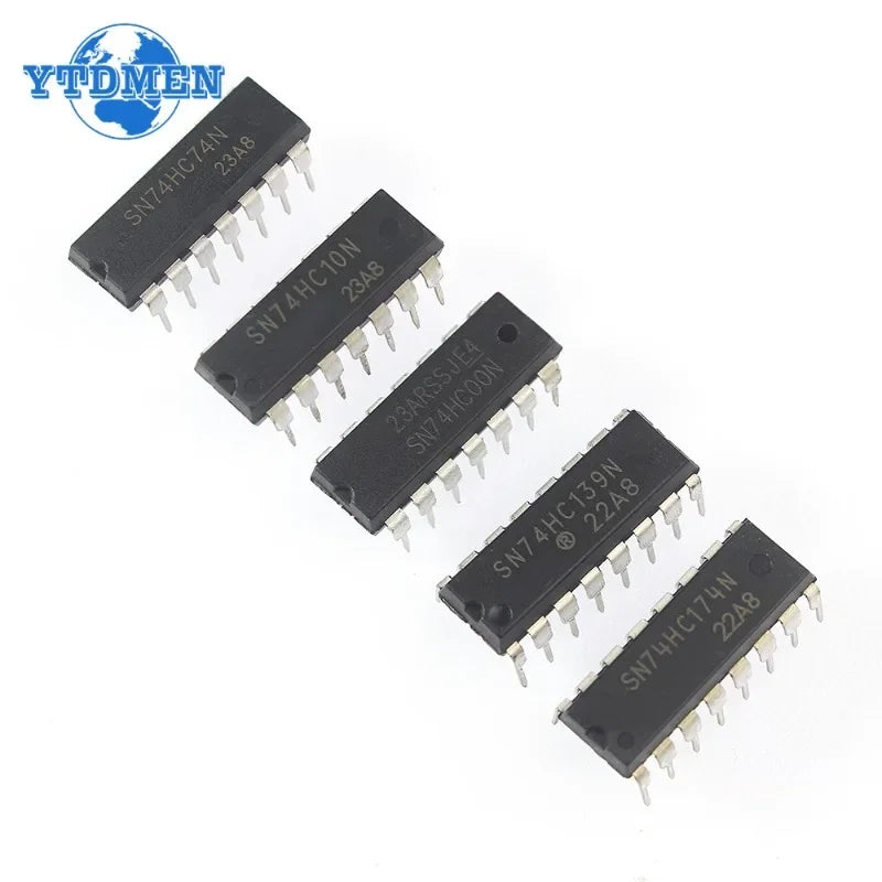 30pcs Logic IC Integrated Circuit 74HC Series Assortment Kit 74HC595 74HC573 74HC393 74HC00 74HC30 DIP Register Chip Driver